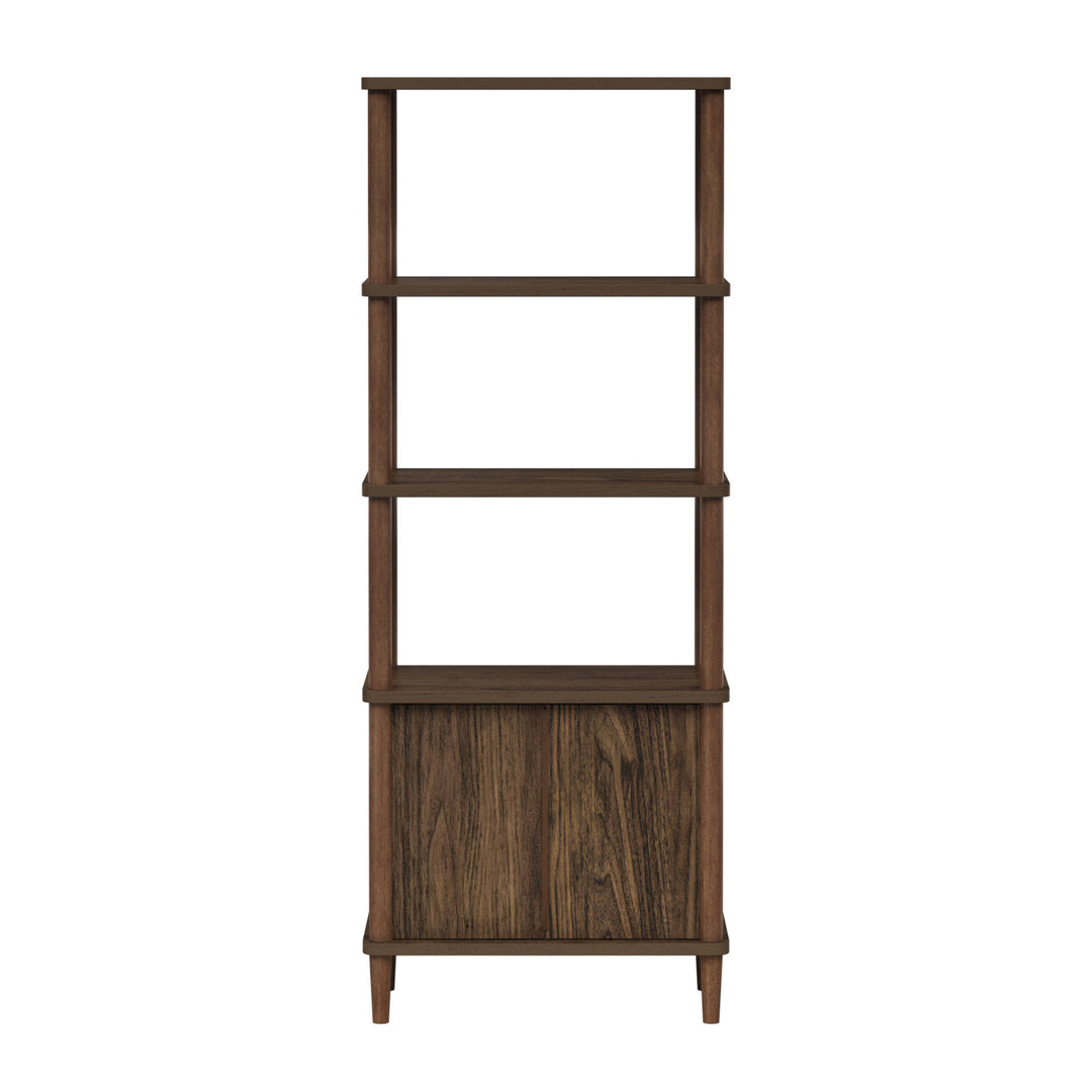 Teamson Home Ellery Freestanding 5-Tier Storage Cabinet, Walnut