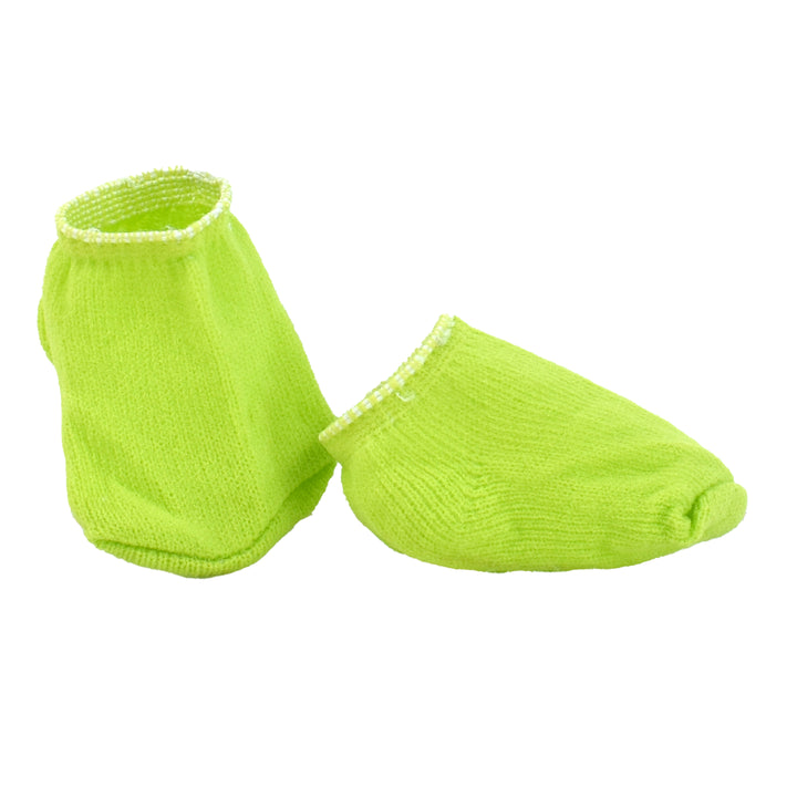 A pair of green footie socks