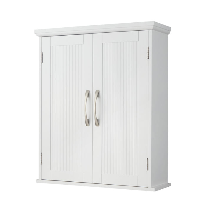 Teamson Home Newport Removable Two-Door Wall Cabinet, White