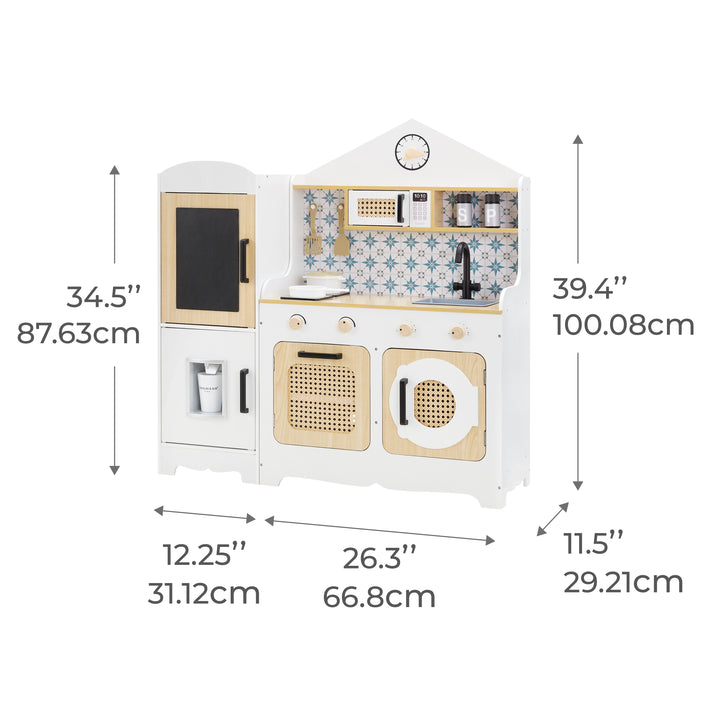 Teamson Kids Little Chef Morocco Play Kitchen dimensions in inches and centimeters