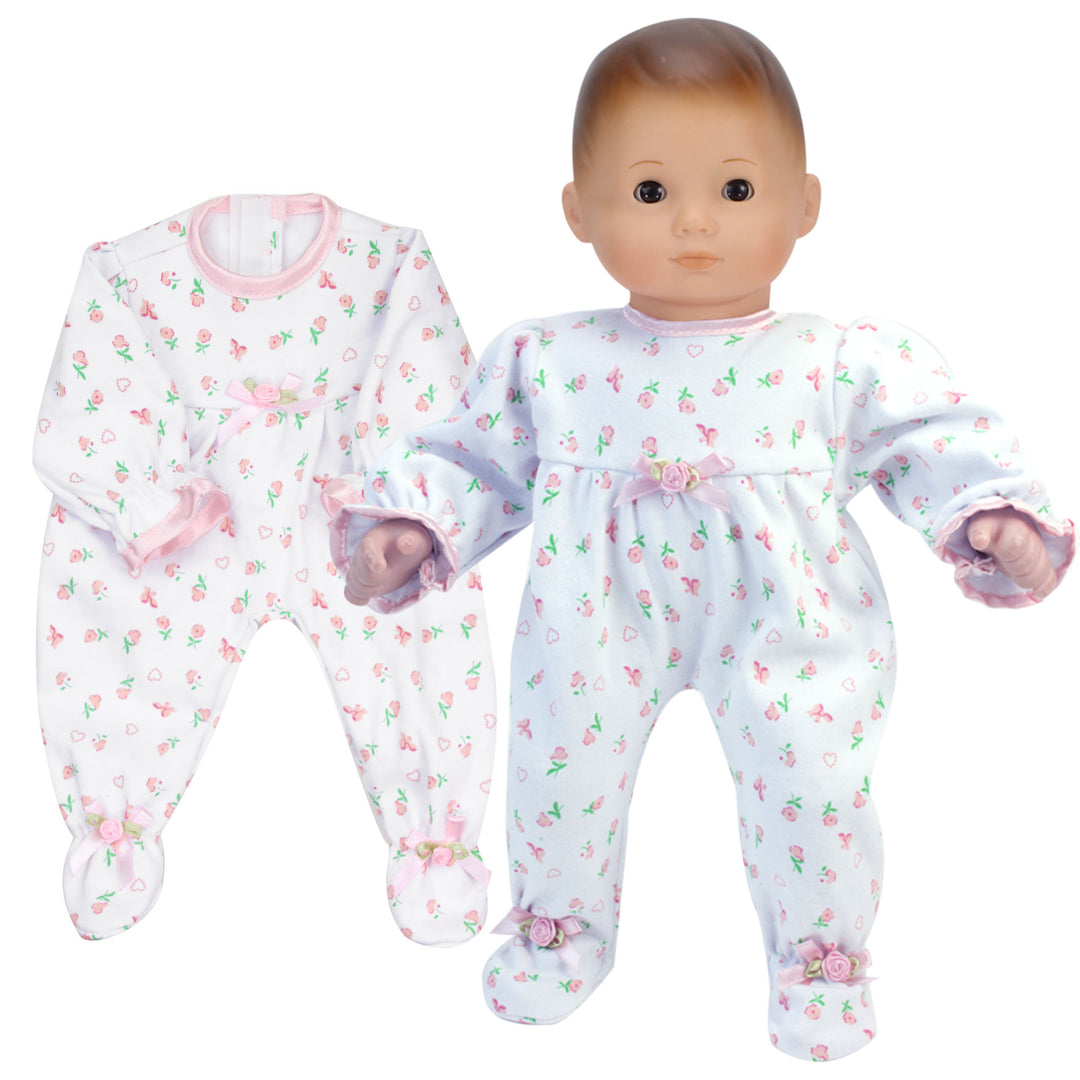 Sophia's - 15" Doll - Floral Print Sleeper - Light Pink