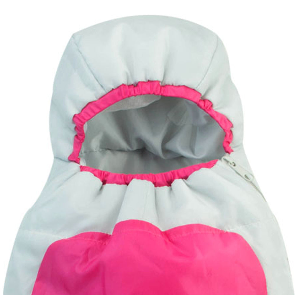 Sophia’s Super Cute Two-Toned Pretend Play Cocoon Style Outdoor Camping Essential Sleeping Bag for 18” Dolls, Hot Pink/Gray