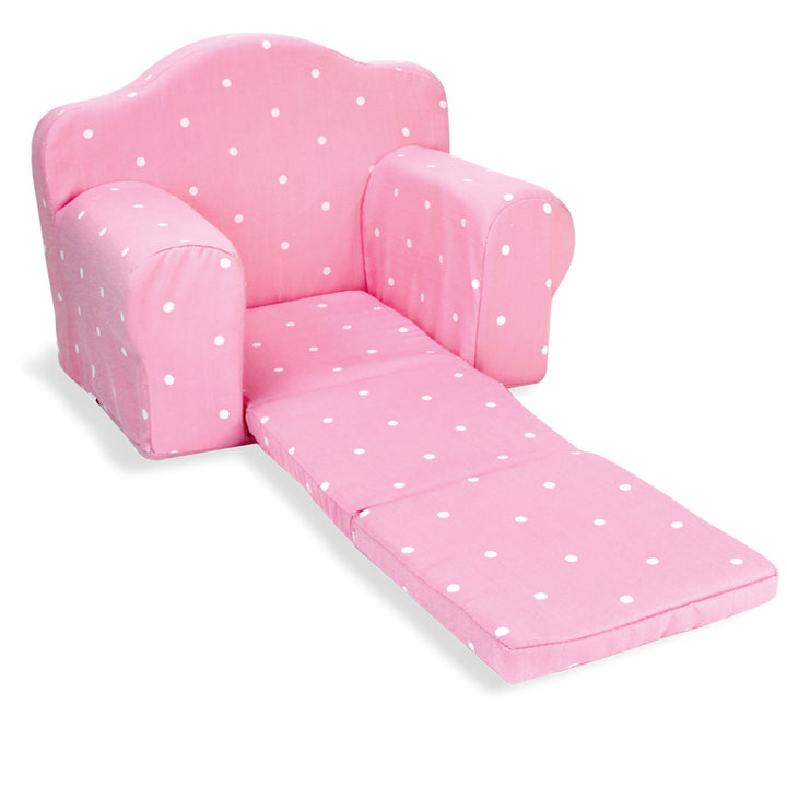 Sophia's Polka Dot Print Pull-Out Chair Bed for 18'' Dolls, Pink