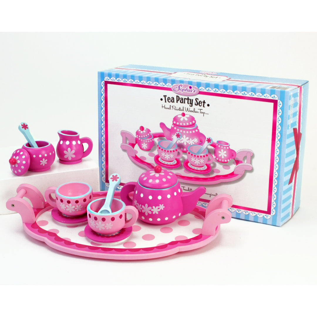 Sophia's - Wooden Tea Set - Pink