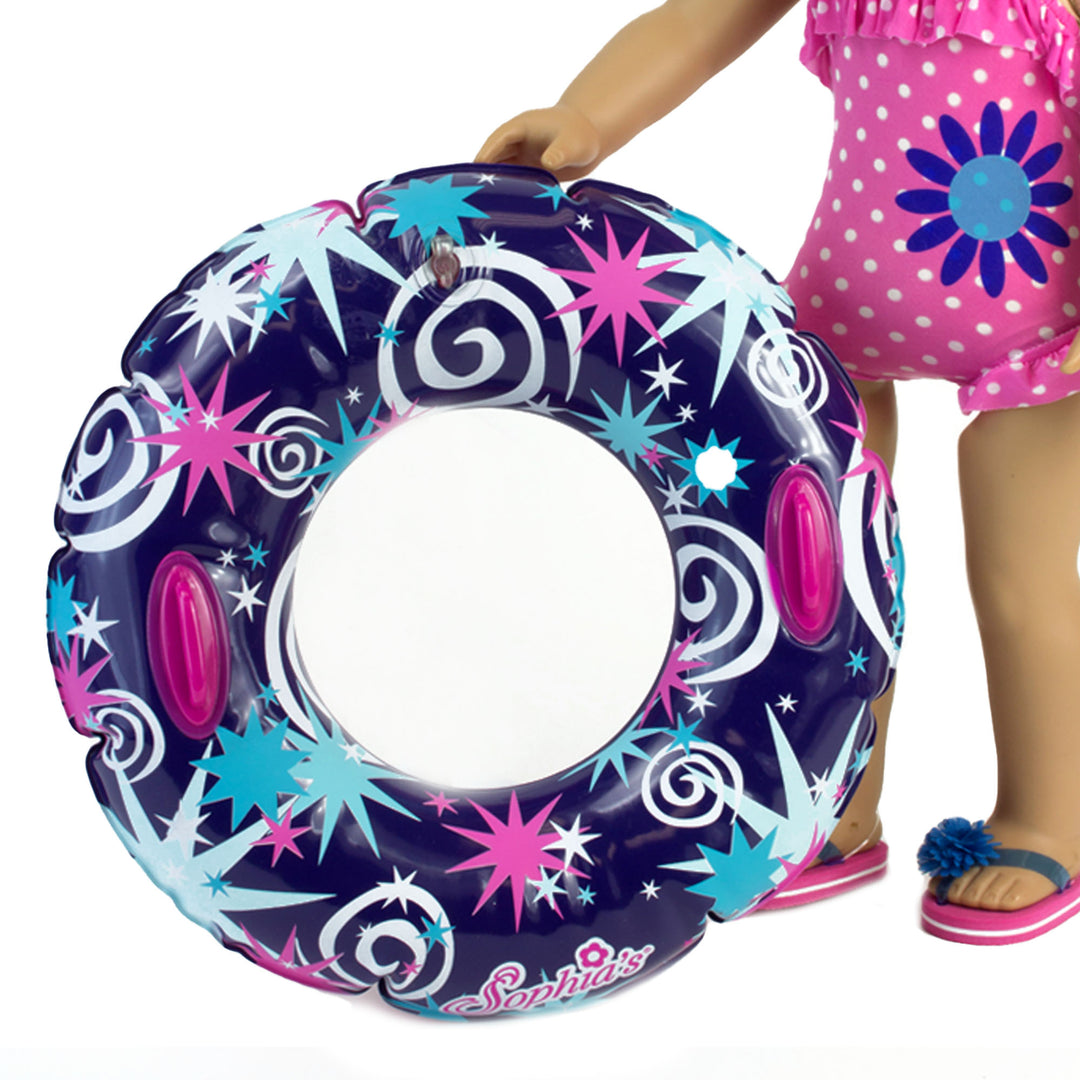 Sophia’s Summer Star Inflatable Inner Tube for 18” Dolls, Purple