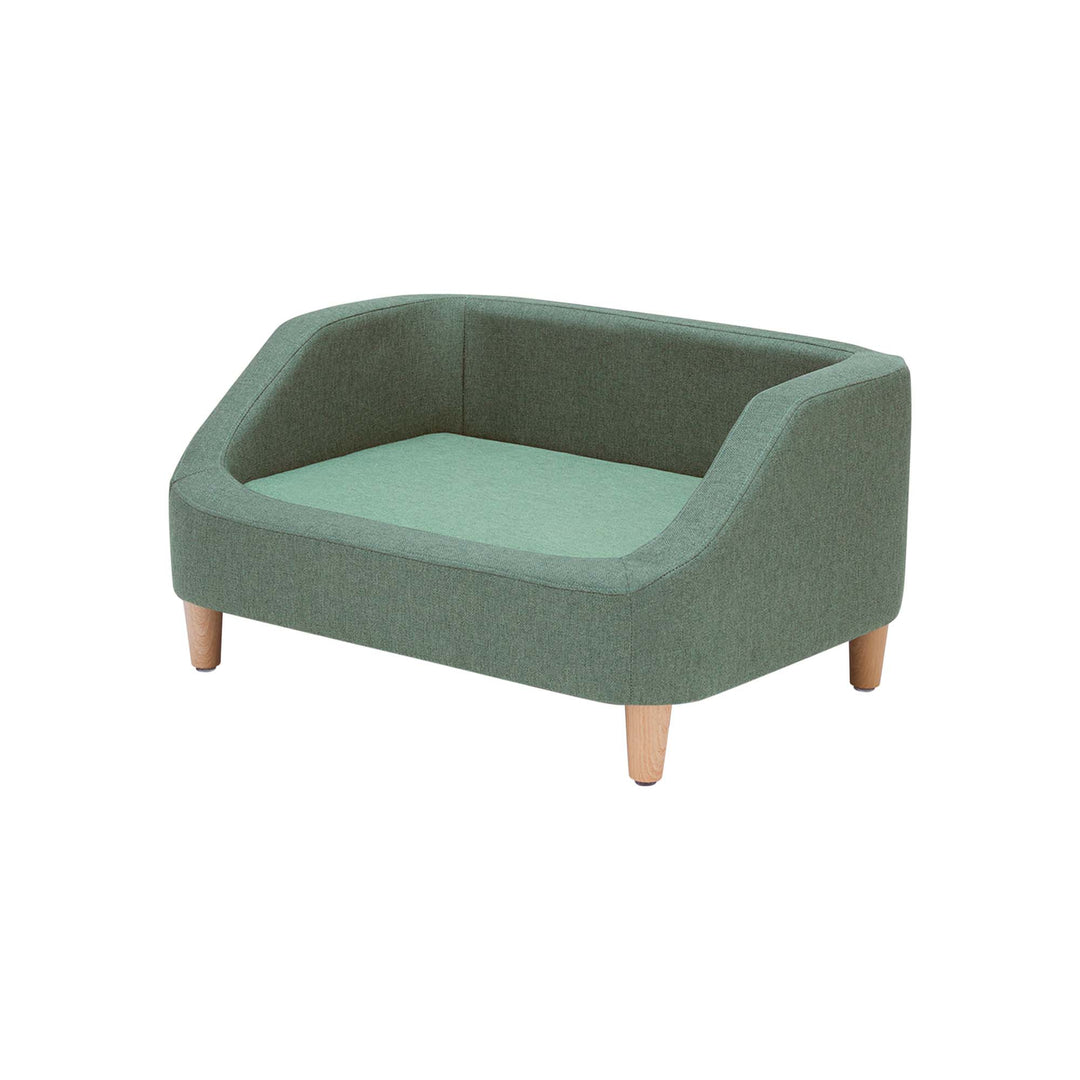 Teamson Pets Bennett Linen Sofa Dog Bed for Cats & Small or Medium Dogs, Sea Green