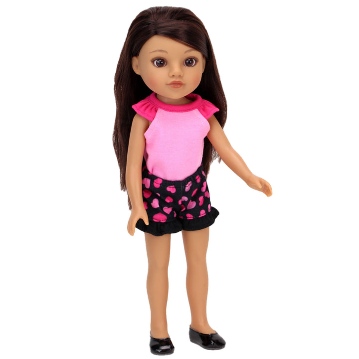 Sophia's Dressy Black Flats and Pink Sneakers for 14.5" Dolls