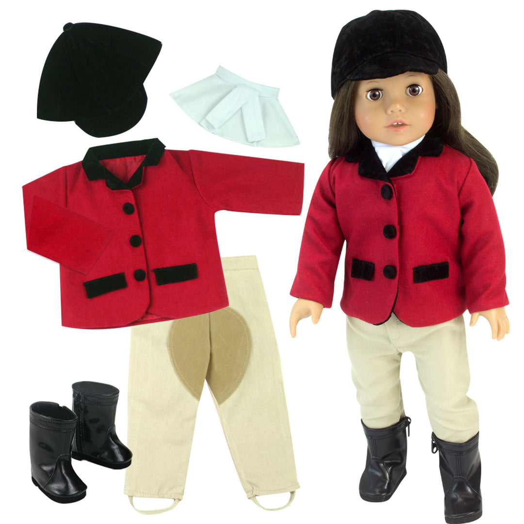 Sophia's - 18" Doll - Red Riding Outfit & Black Boots