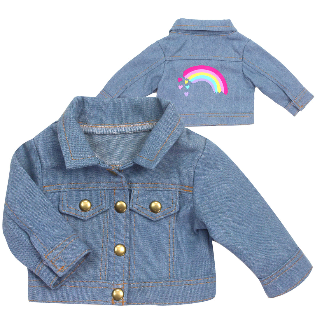 Sophia's - 18" Doll - Rainbow Jean Jacket - Indigo Blue