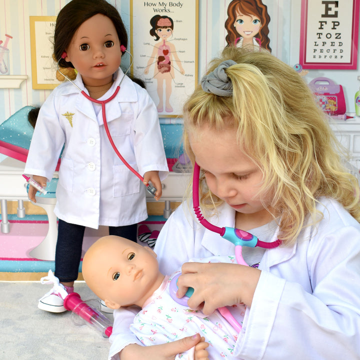 Sophia's Doctor Coat and Accessory Set for Children and 18" Doll