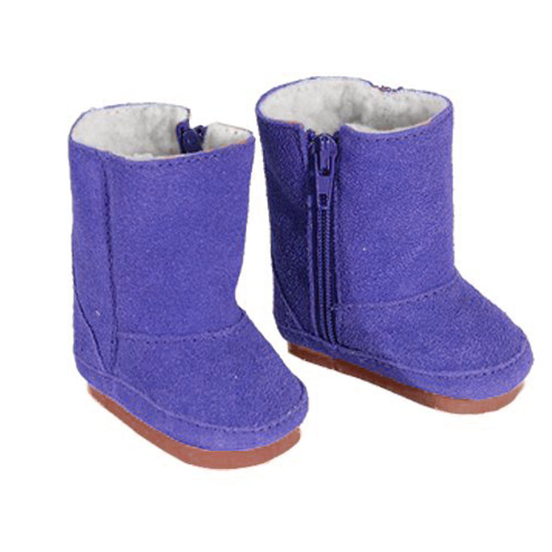 Sophia's Set of 3 Suede Winter Boots for 18" Dolls, Pink/Purple/Tan