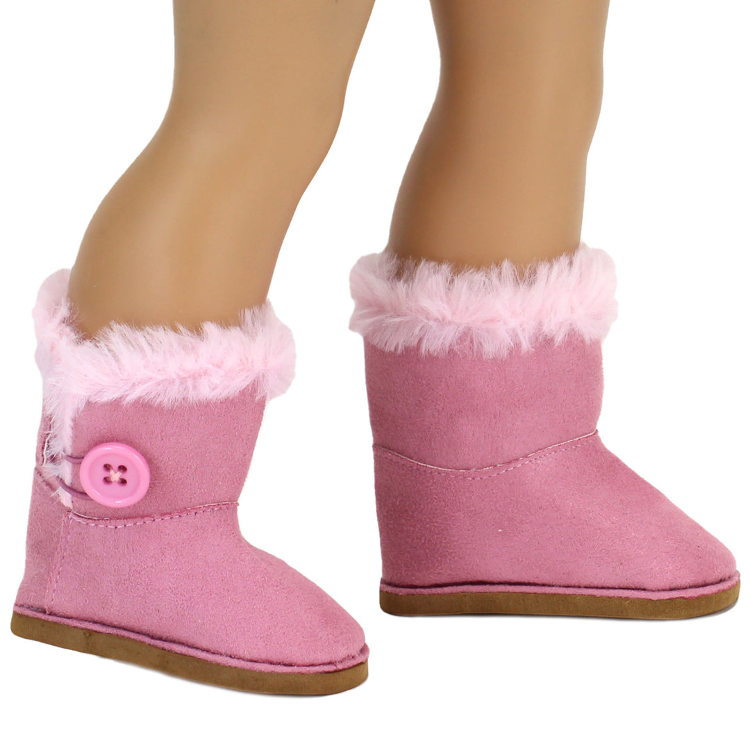 Sophia's Winter Boots for 18" Dolls, Pink