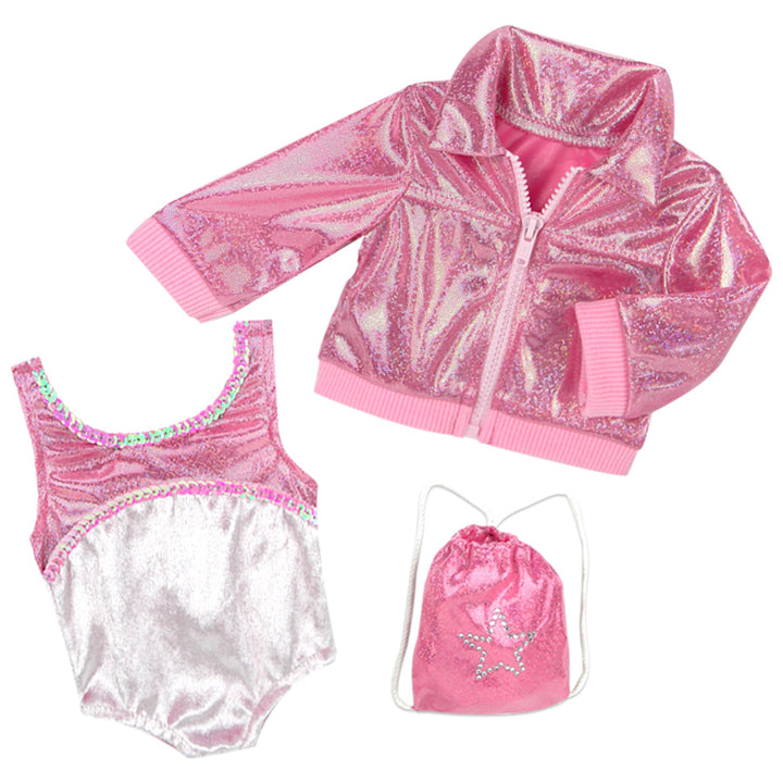 Sophia's - 18" Doll - Gymnastics Leotard & Nylon Jacket - Pink