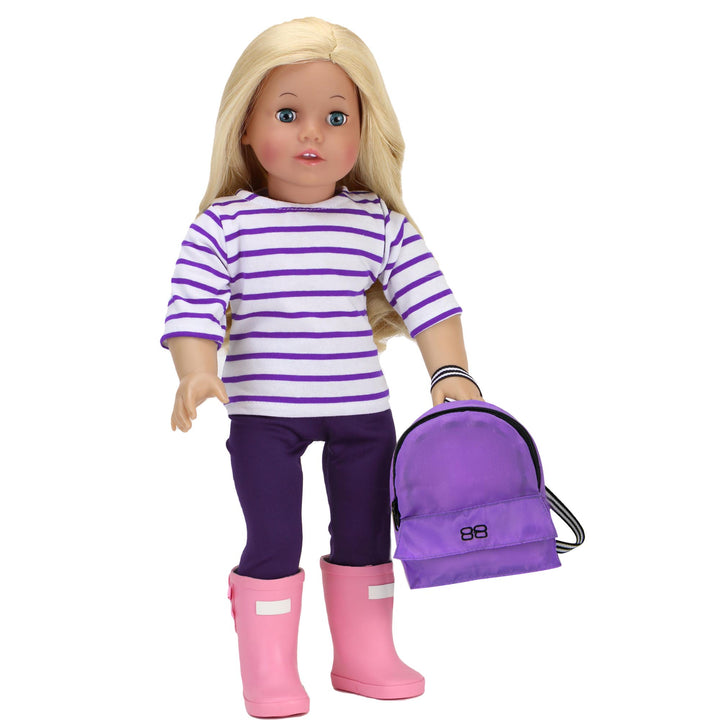 Sophia's - 18" Doll - Purple Nylon Backpack