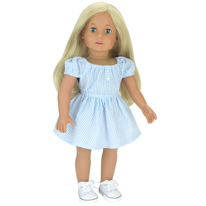 Sophia's Posable 18'' Soft Bodied Vinyl Doll "Sophia" with Blonde Hair and Blue Eyes, Light Skin Tone