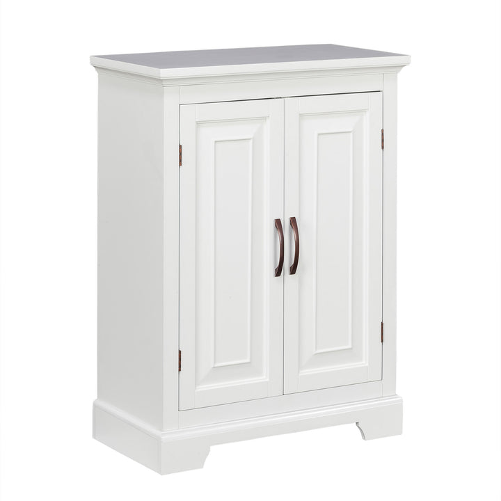 White Teamson Home St. James Two-Door Floor Cabinet with raised door panels