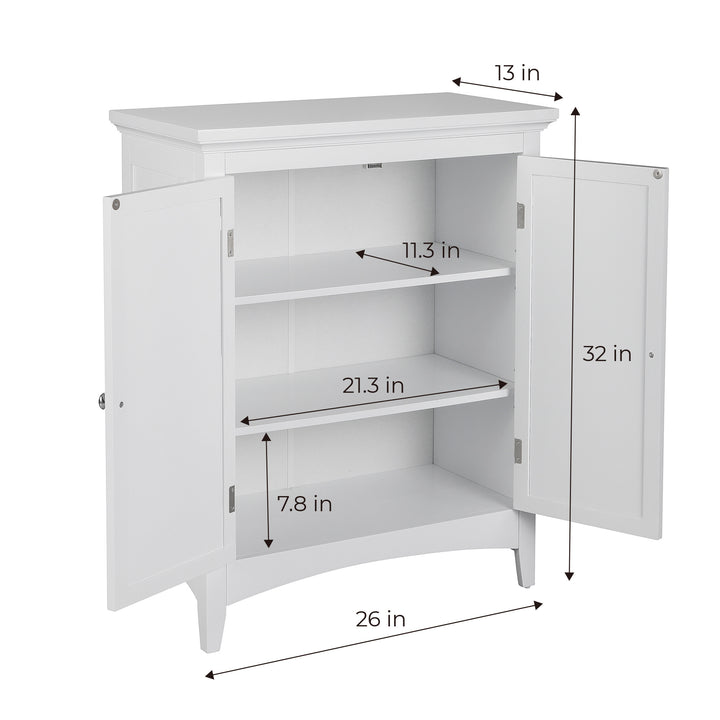 White Bathroom Cabinet | White Cabinet Storage | Floor Storage Cabinet ...