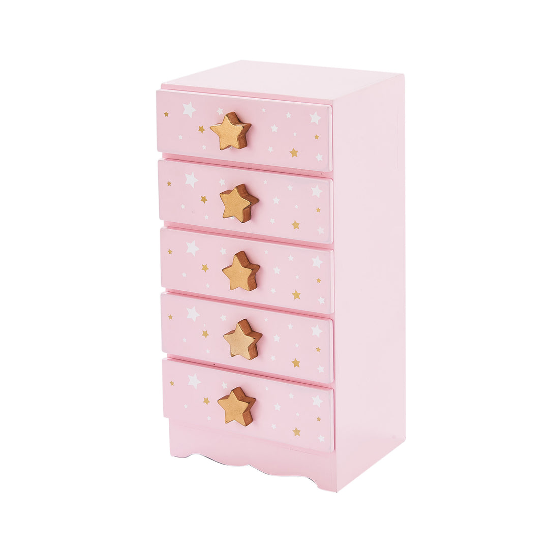 Fantasy Fields - Fashion Star Prints Renee Toy Jewelry Box - Pink / White / Gold