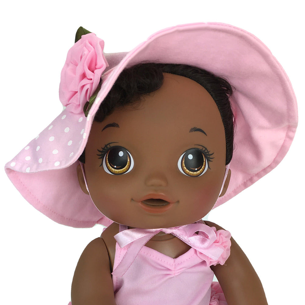 Sophia's Bathing Suit, Sun Hat & Flip Flops for 15" Dolls, Pink