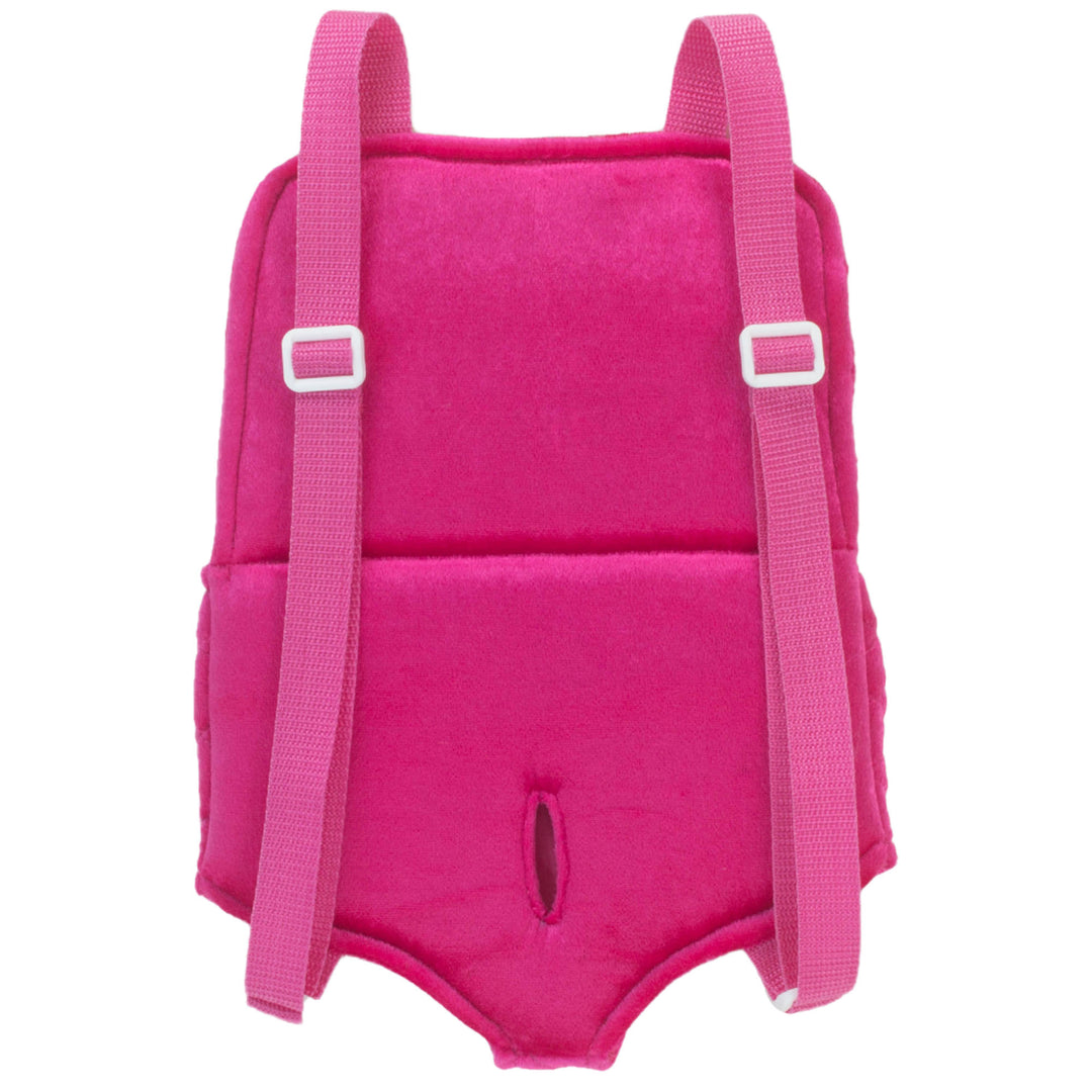 Sophia's Quilted Plush Hands Free Front/Back Carrier for Dolls, Hot Pink