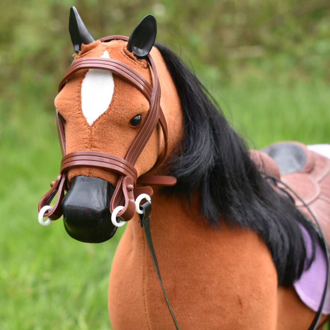 A Sophia’s Doll Sized Horse and Accessories Set for 18" Dolls, brown with black hair.