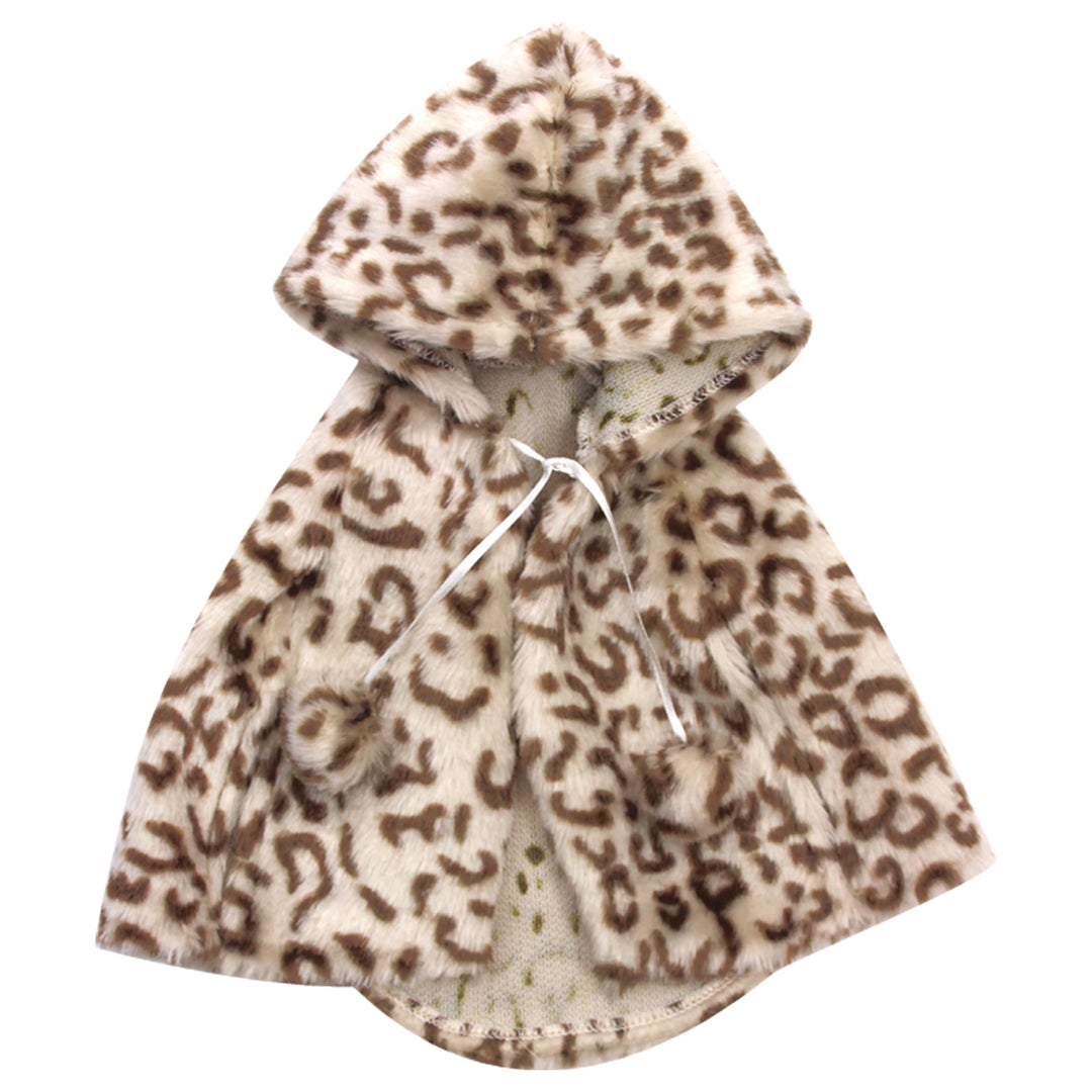 Sophia's 3 Piece Animal Print faux fur Cape, Boots and Leggings for 18" Dolls, Hot Pink/Tan