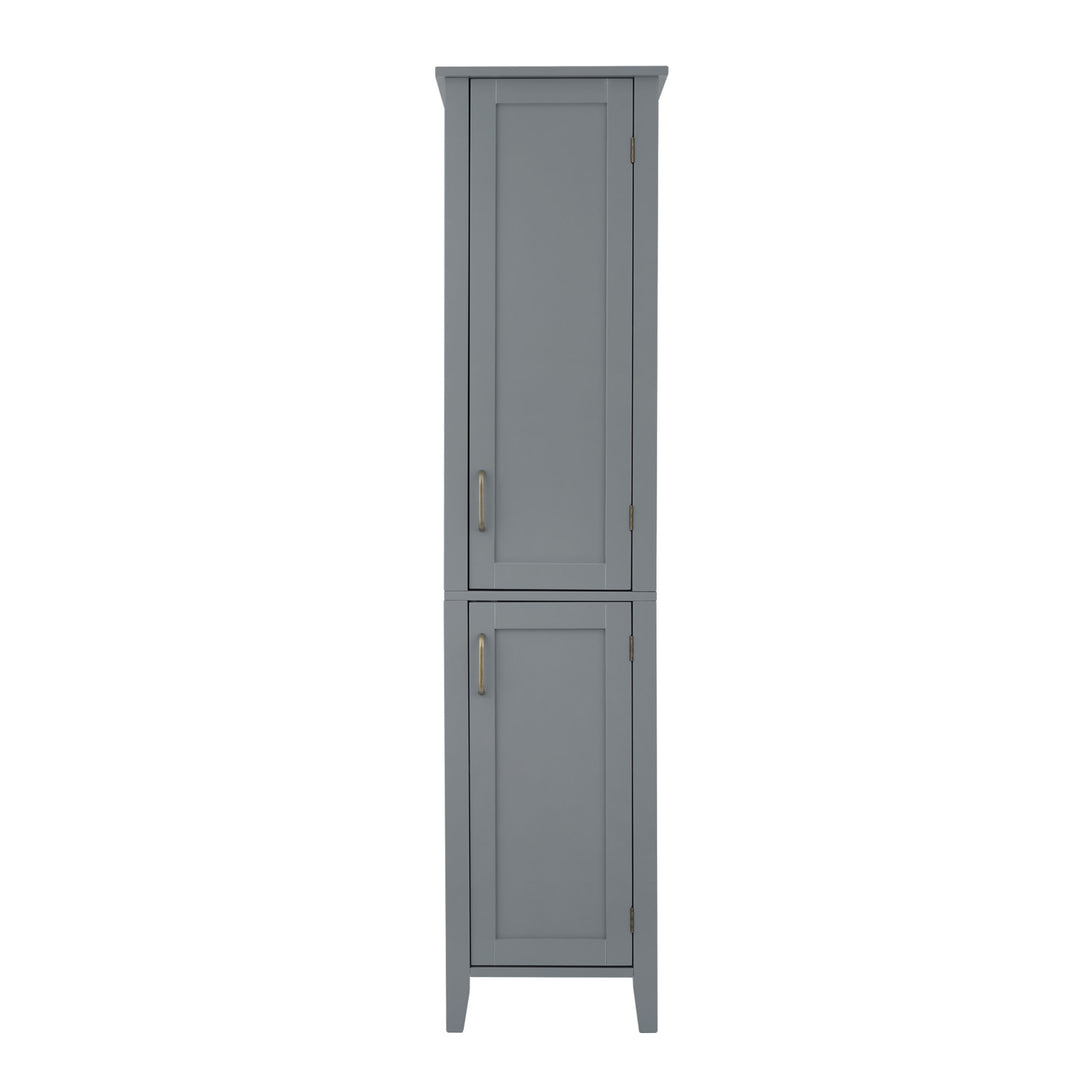 Teamson Home Mercer Linen Tower with Two Doors, Gray