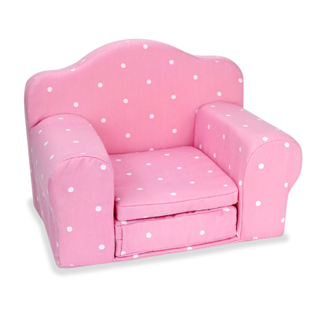 Sophia's Polka Dot Print Pull-Out Chair Bed for 18'' Dolls, Pink