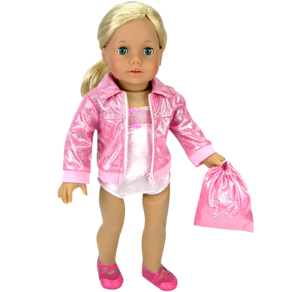 Sophia's - 18" Doll - Gymnastics Leotard & Nylon Jacket - Pink