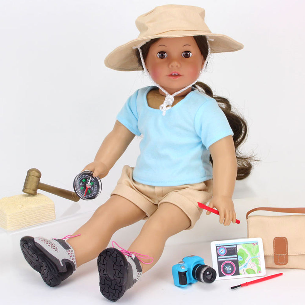 Sophia's - 18" Doll - 10 pcs Smithsonian Paleontologist Set - Tan