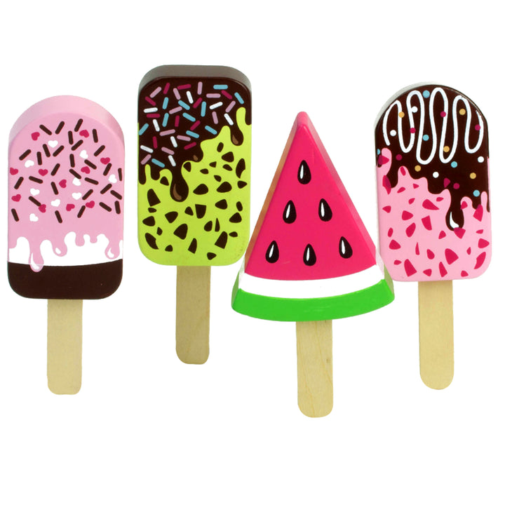 Sophia's Pretend Assorted Wooden Ice Cream Popsicle Bars, Multicolor