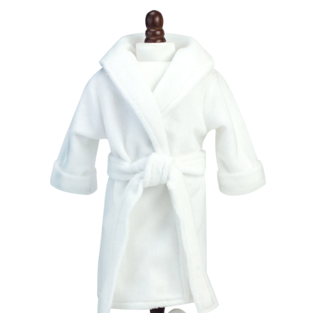 Sophia’s Luxuriously Soft Velour Spa Day Solid-Colored Bathrobe for 18” Dolls, White