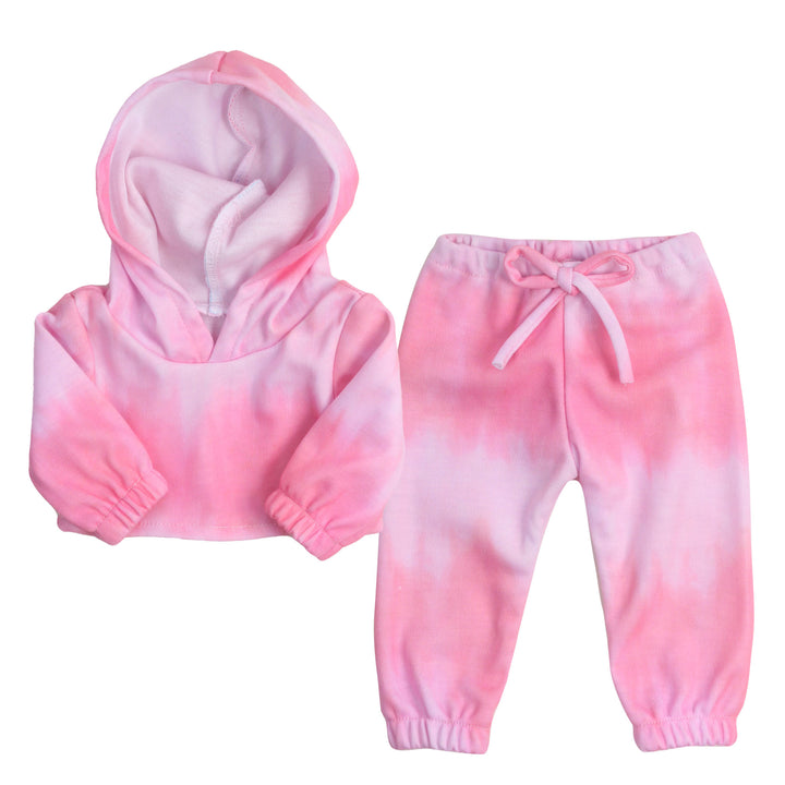 Sophia's - 18" Doll - Pink Tie Dye Hoodie & Sweatpants - Pink