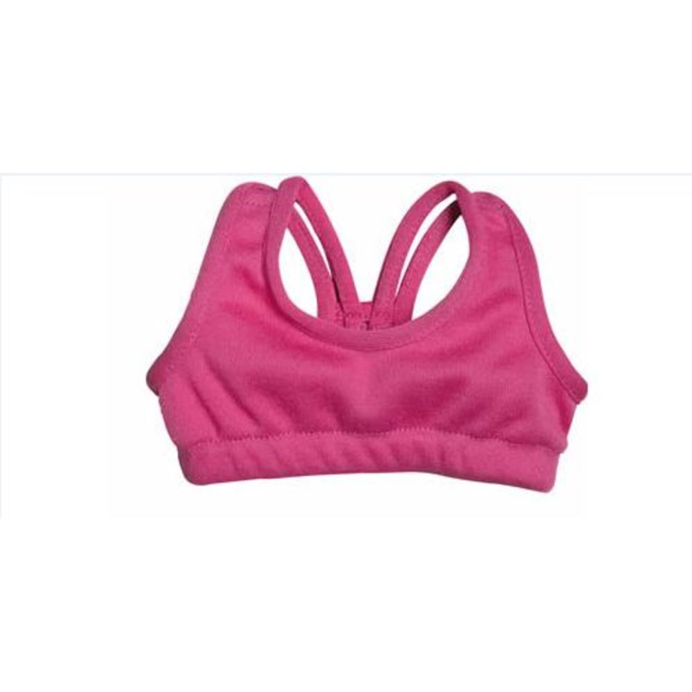 Sophia's Solid-Colored Racerback Sports Bra for 18" Dolls, Hot Pink