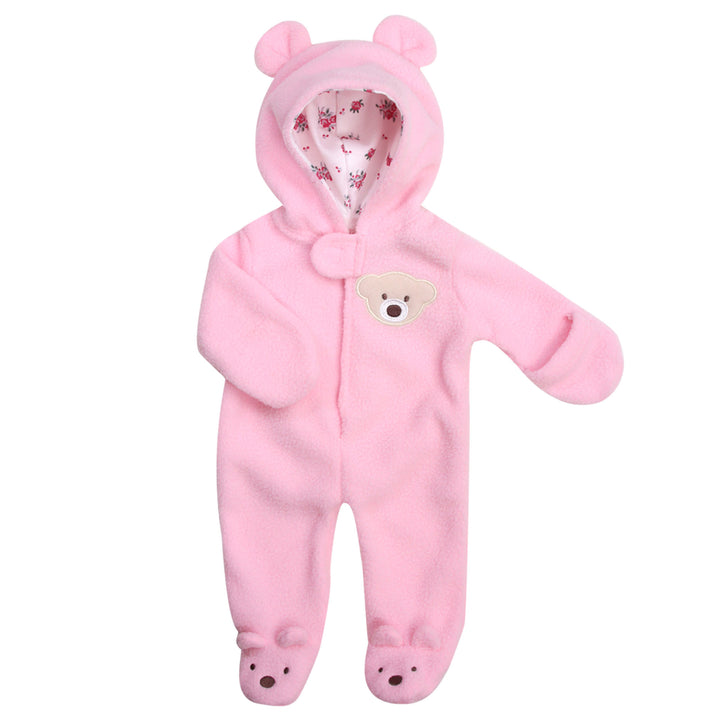 Sophia's - 15" Doll - Fleece Bear Hooded Snowsuit - Light Pink