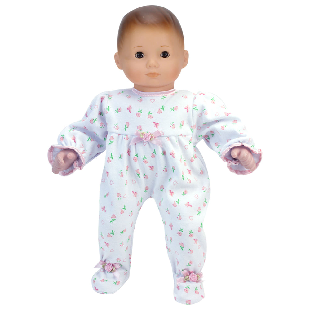 Sophia's - 15" Doll - Floral Print Sleeper - Light Pink