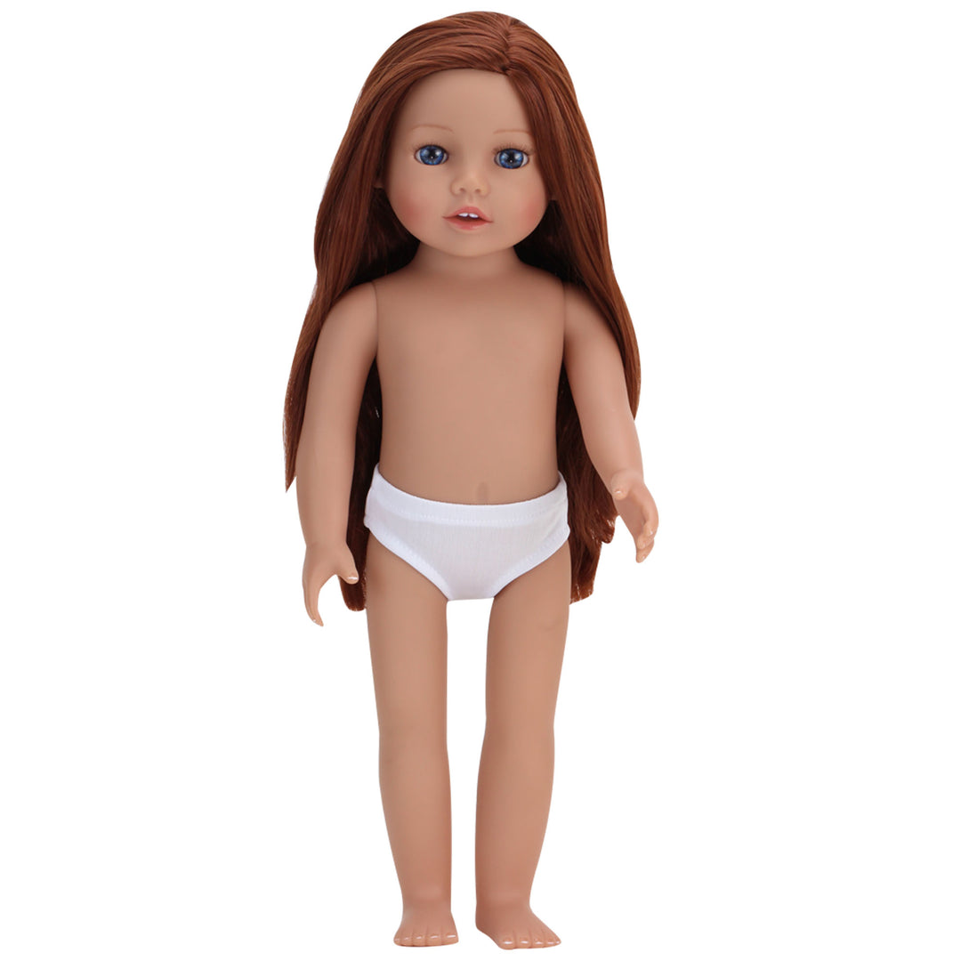 Sophia's Posable 18" All Vinyl Auburn Hair Doll "Hailey" with Blue Eyes