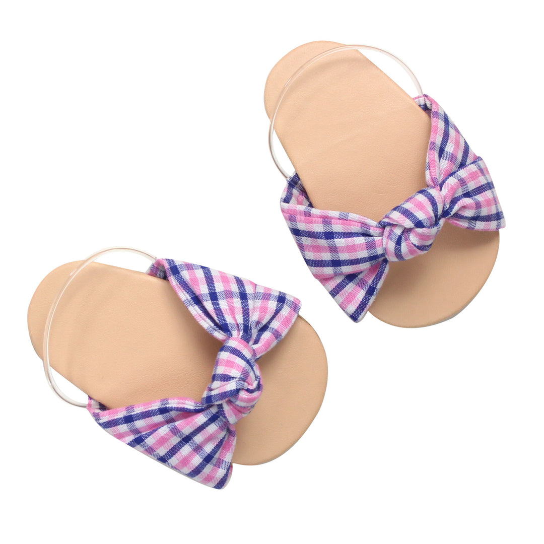 Sophia's - 18" Doll - Plaid Knotted Sandal - Pink