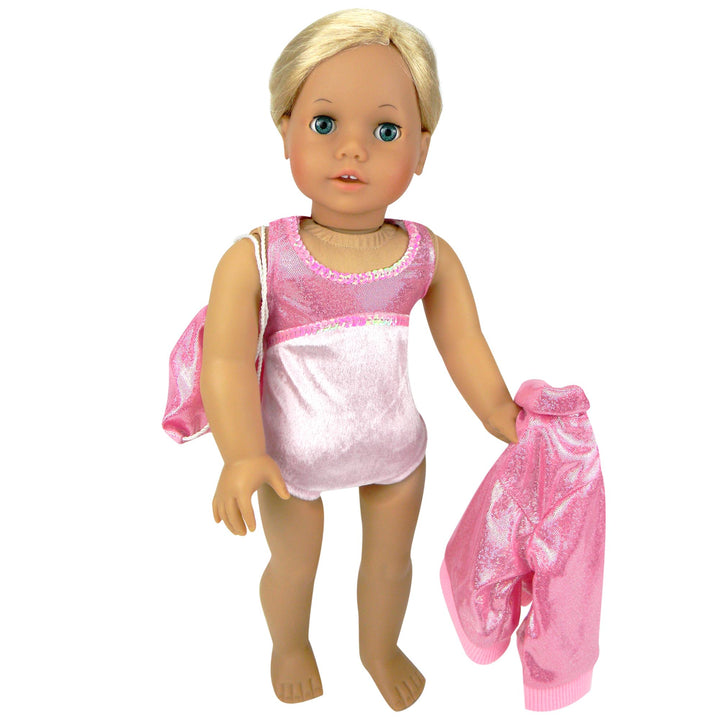 Sophia's - 18" Doll - Gymnastics Leotard & Nylon Jacket - Pink