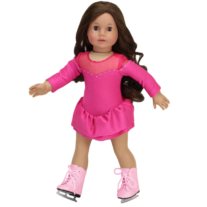 Sophia's - 18" Doll - Ice Skates - Pink 