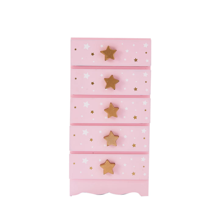 Fantasy Fields - Fashion Star Prints Renee Toy Jewelry Box - Pink / White / Gold