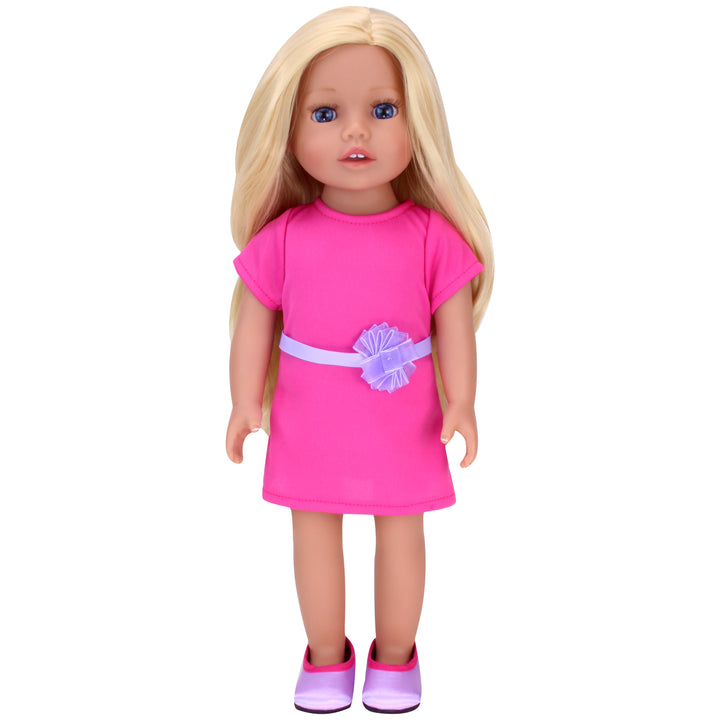 Sophia's Posable 18" All Vinyl Blonde Hair Doll "Chloe" with Blue Eyes